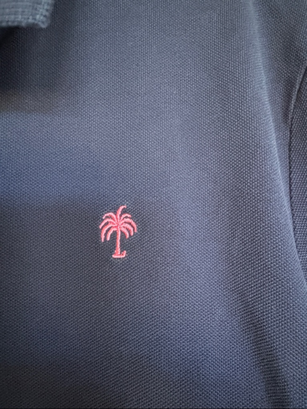 Lilly Pulitzer Navy Polo with Pink Palm Logo - Picture 3 of 4